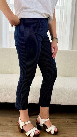 Tribal Pull On Pinstripe Capri - V - Rae’s Boutique