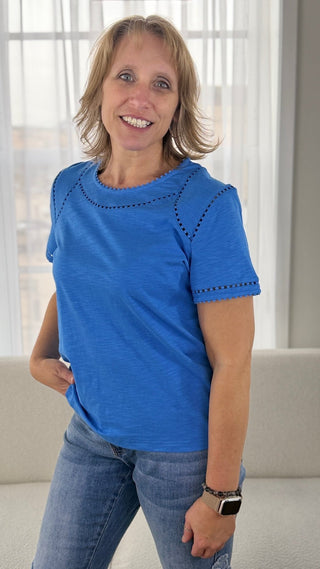 Tribal Dotted Detail Top - V - Rae’s Boutique