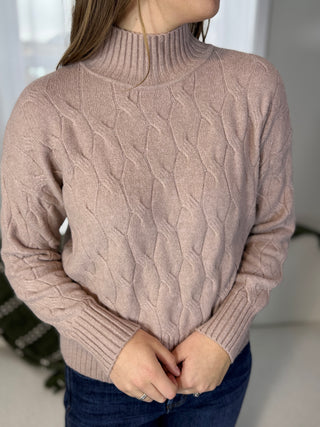 Rose Cable Knit Sweater