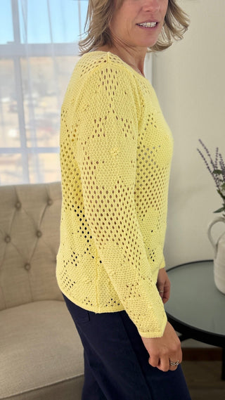 Dorothy Open Knit Top - V - Rae’s Boutique