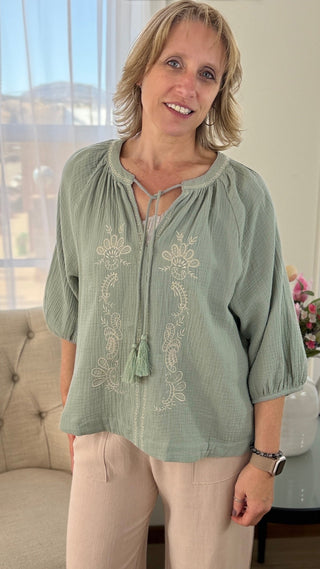 Juniper Boho Blouse - V - Rae’s Boutique