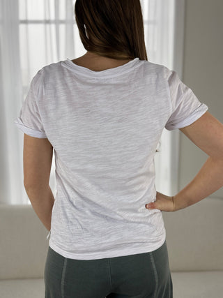 Hanna Basic Slub Top - V - Rae’s Boutique