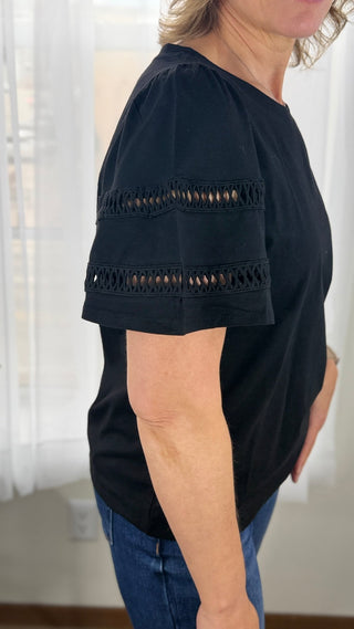 Tribal Flutter Sleeve Tee - V - Rae’s Boutique