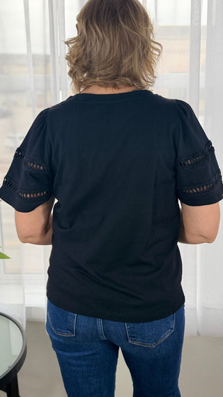 Tribal Flutter Sleeve Tee - V - Rae’s Boutique