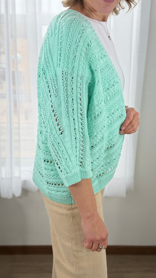 Boho Crochet Open Front Cardigan - V - Rae’s Boutique