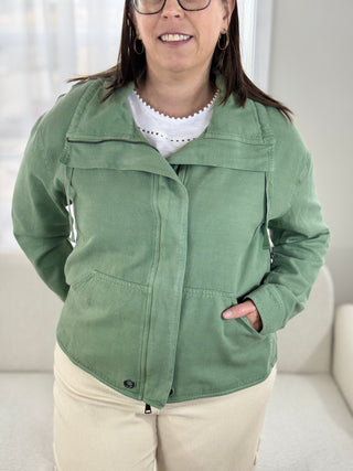 Tribal Mock Neck Jacket - V - Rae’s Boutique
