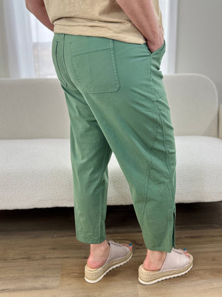 Tribal Button Hem Utility Pants - V - Rae’s Boutique