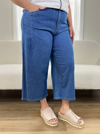 Tribal Pleated Wide Leg Pants - V - Rae’s Boutique