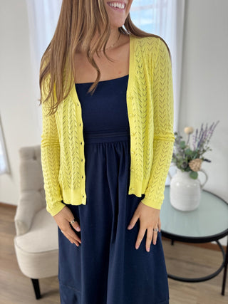 Sunny Chevron Knit Cardigan - V - Rae’s Boutique
