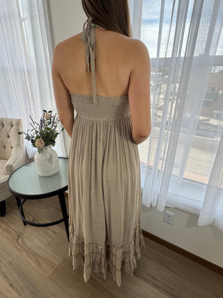 Libbie Halter Maxi Dress - V - Rae’s Boutique