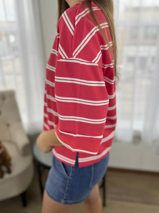 Piper Striped Top - V - Rae’s Boutique