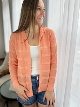 Kristin Hooded Cardigan - V - Rae’s Boutique