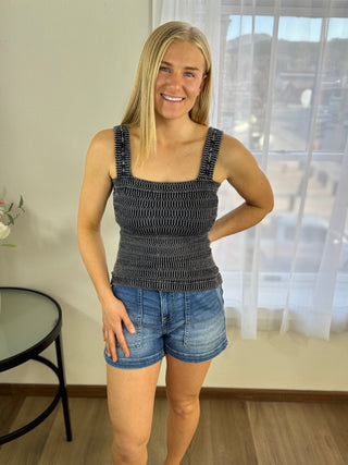 Vintage Mineral Washed Tank - V - Rae’s Boutique