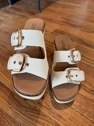 Corky's Ivory Wedge Sandal