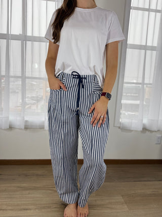 Striped Barrel Pants - V - Rae’s Boutique