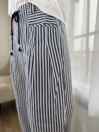 Striped Barrel Pants - V - Rae’s Boutique