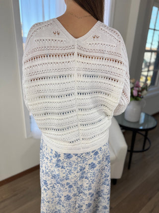 Boho Crochet Open Front Cardigan - V - Rae’s Boutique