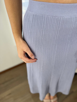Textured Ribbed Knit Midi Set - V - Rae’s Boutique