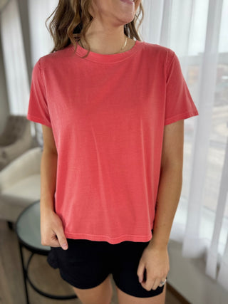 Vintage Mineral Wash Tee - V - Rae’s Boutique
