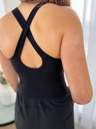 Luxe Keyhole Jogger Jumpsuit - V - Rae’s Boutique