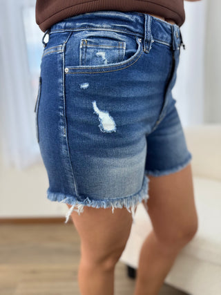 Raw Hem Denim Shorts
