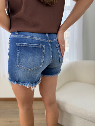 Raw Hem Denim Shorts