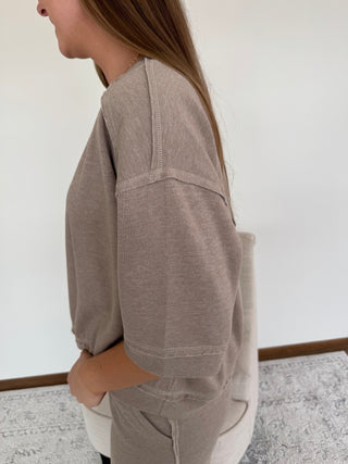 The Raw-Edge Fleece Lounge Top