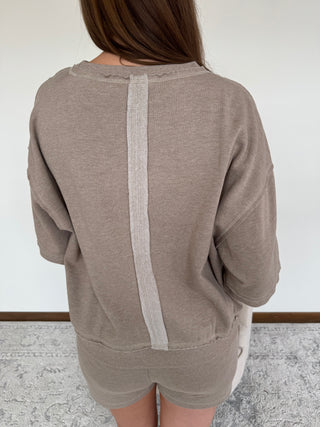The Raw-Edge Fleece Lounge Top