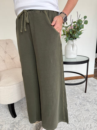French Terry Washed Pants