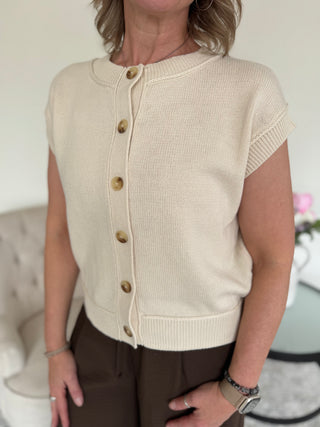 Button Down Knit Vest