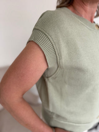 Button Down Knit Vest