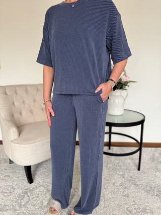 Raised Rib Tee and Pants Set