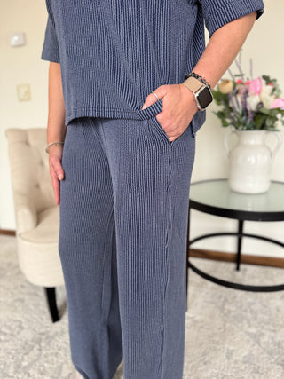 Raised Rib Tee and Pants Set