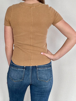 Fitted Henley Tee