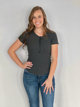 Fitted Henley Tee