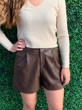 Sophia Pleather Shorts