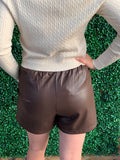 Sophia Pleather Shorts