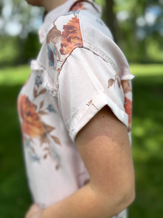 Floral Raw Hem Dress