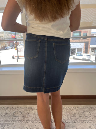 Tribal Denim Skort