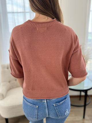 Exposed Seam Knit Pullover