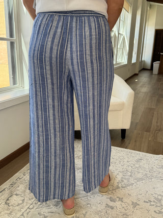 Tribal Striped Linen Pants