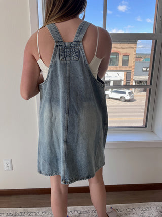 Denim Overall Mini Dress