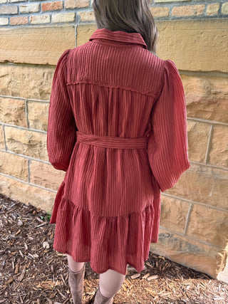 Sadie Crinkle Tiered Mini Dress