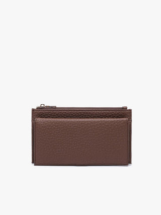 Slim Pebbled Zipper Wallet