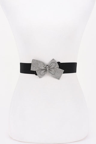Rhinestone Bow Belt